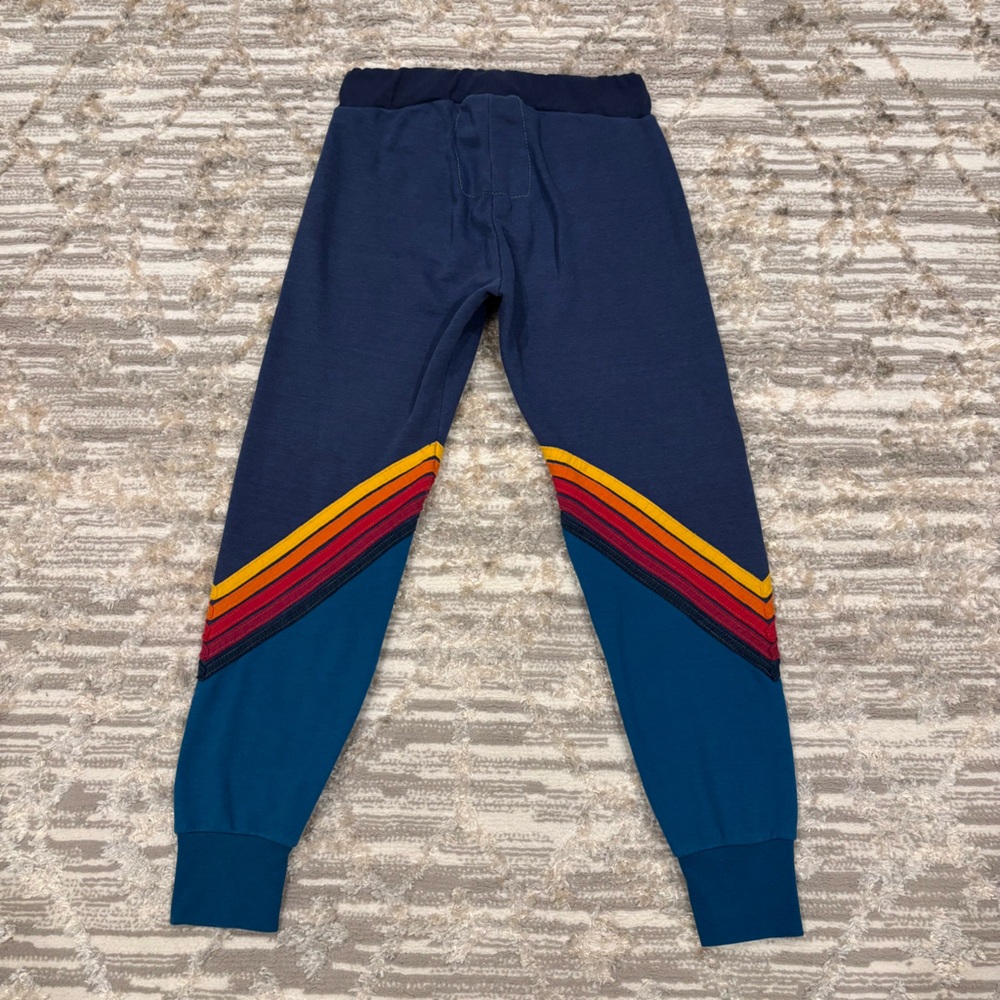 Aviator Nation Glider Stripe Rainbow Sweatpants Women’s Small Made In USA Read - Picture 2 of 16